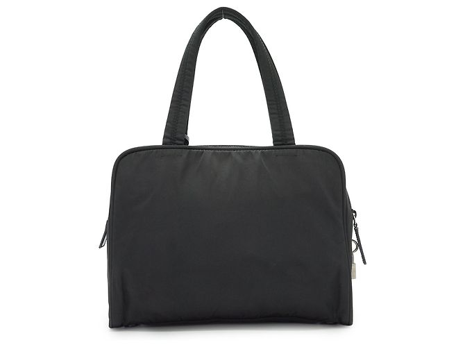 Prada Vintage Tessuto Nylon Small Boston Bag Schwarz - Ansicht 2