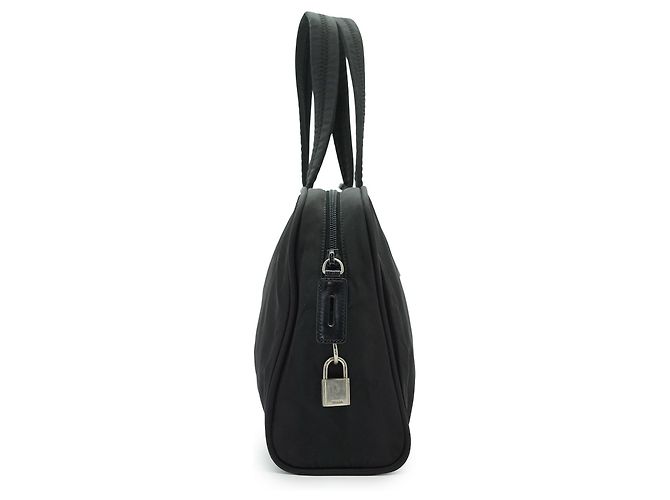 Prada Vintage Tessuto Nylon Small Boston Bag Schwarz - Ansicht 4