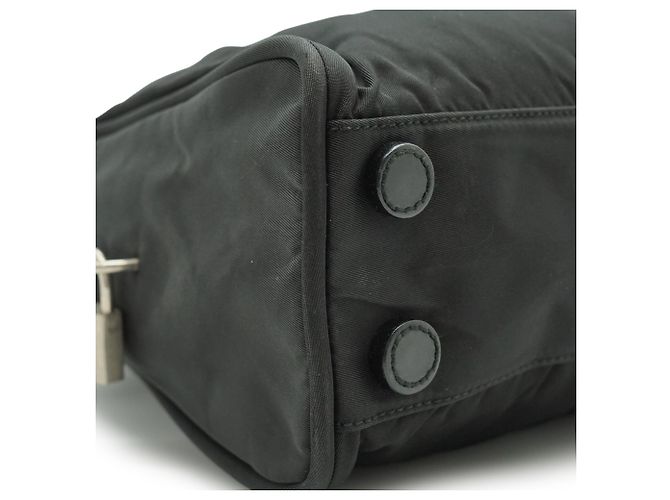 Prada Vintage Tessuto Nylon Small Boston Bag Schwarz - Ansicht 6