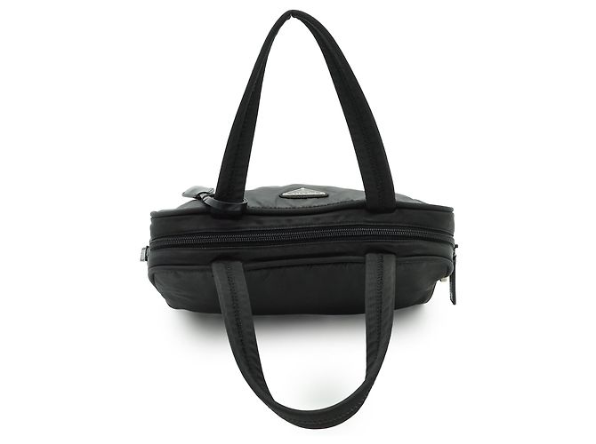 Prada Vintage Tessuto Nylon Small Boston Bag Schwarz - Ansicht 8