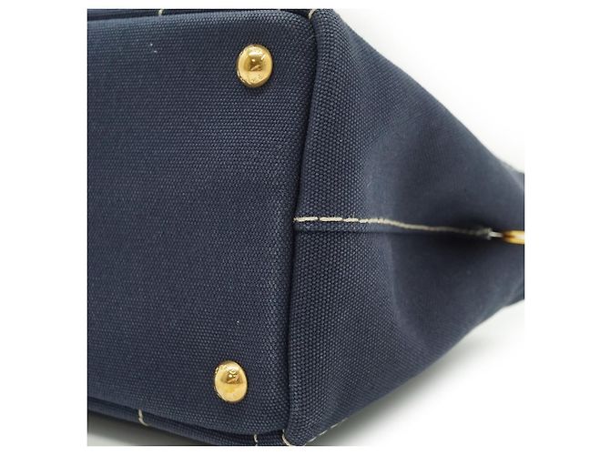 Prada Canapa Tote Baltico Rosso Blu navy - vista 8