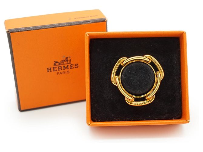 Ring Anel para lenço Hermès Regate Gold Brass Dourado - vista 11