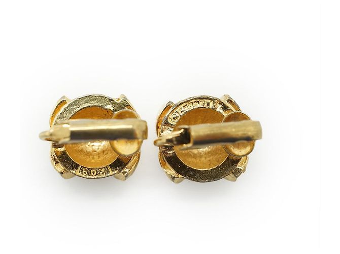 Chanel Orecchini a clip rotondi Vintage CC D'oro - vista 8