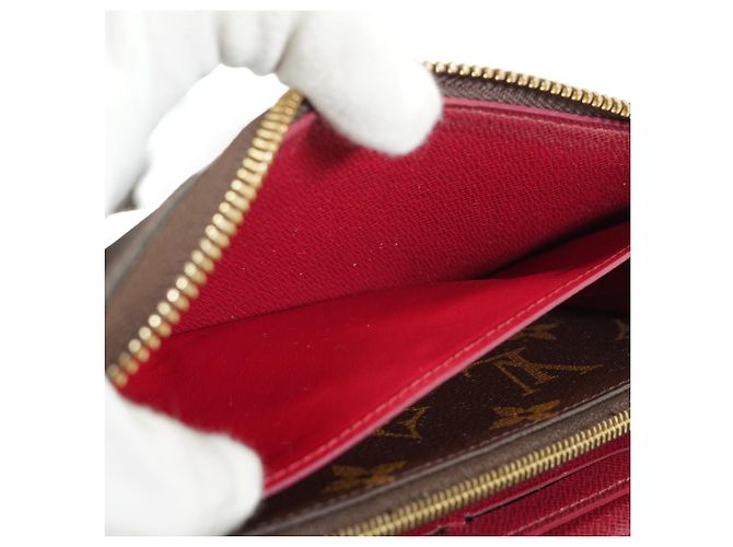 Louis Vuitton Monogram Portefeuille Clemence Fuchsia Long Wallet Marrom Fuschia - vista 11