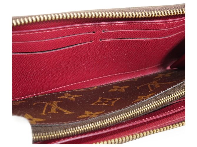 Louis Vuitton Monogram Portefeuille Clemence Fuchsia Long Wallet Marrom Fuschia - vista 13