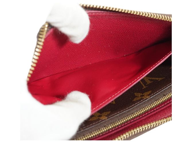 Louis Vuitton Monogram Portefeuille Clemence Fuchsia Long Wallet Marrom Fuschia - vista 14