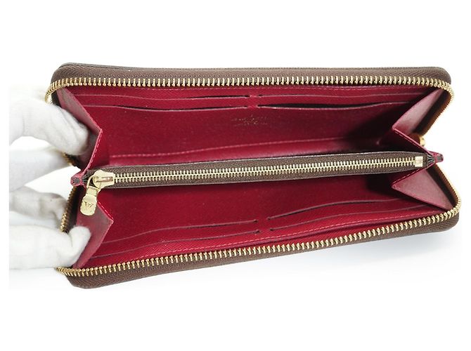 Louis Vuitton Monogram Portefeuille Clemence Fuchsia Long Wallet Marrom Fuschia - vista 9