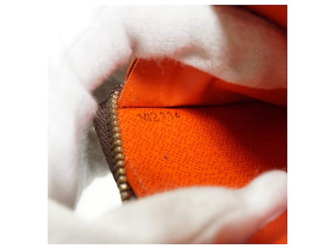 Louis Vuitton Monogram Portefeuille Clemence Piment Long Wallet Marron Orange - vue 14