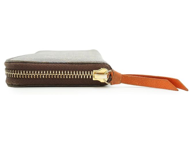 Louis Vuitton Monogram Portefeuille Clemence Piment Long Wallet Marron Orange - vue 3
