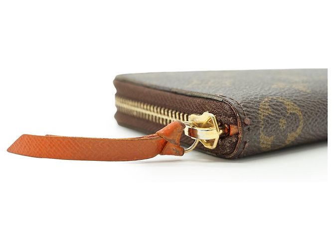 Louis Vuitton Monogram Portefeuille Clemence Piment Long Wallet Marron Orange - vue 7