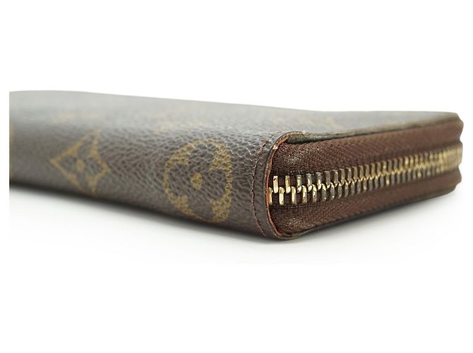 Louis Vuitton Monogram Portefeuille Clemence Piment Long Wallet Marron Orange - vue 8