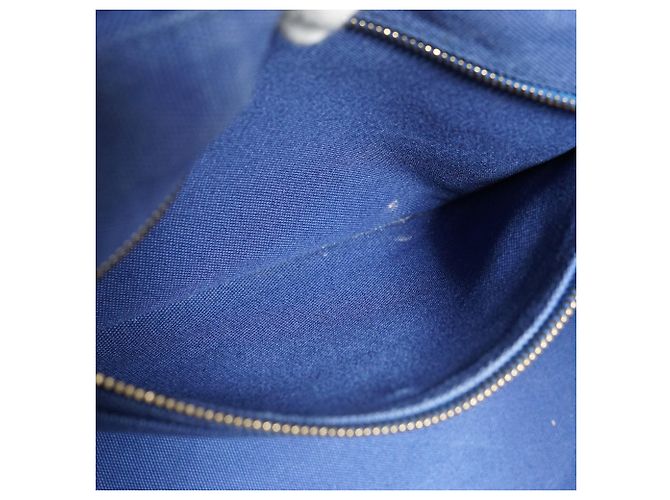 Prada Vintage Large Canapa Tote Bleu - vue 14