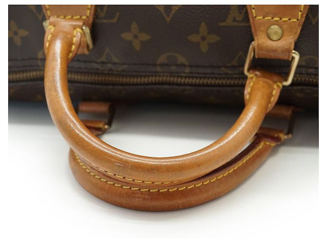 Louis Vuitton Monogram Speedy 35 Braun Canvas Leder - Ansicht 10