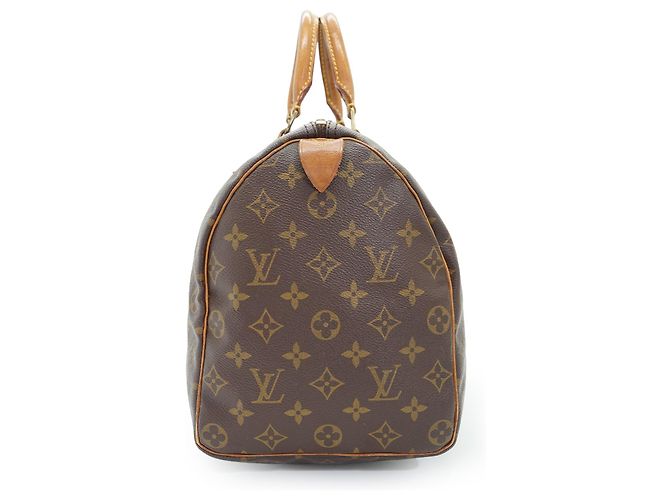 Louis Vuitton Monogram Speedy 35 Braun Canvas Leder - Ansicht 4