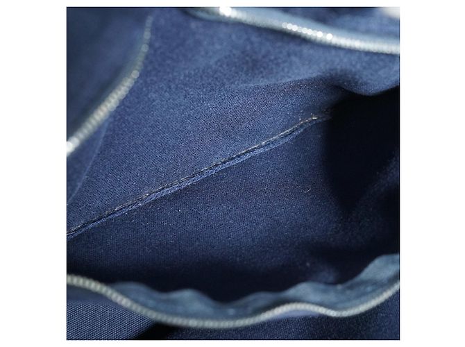 Hermès Fourre-Tout PM Marine Grün Oliv Baumwolle Leder Olivgrün Marineblau - Ansicht 12