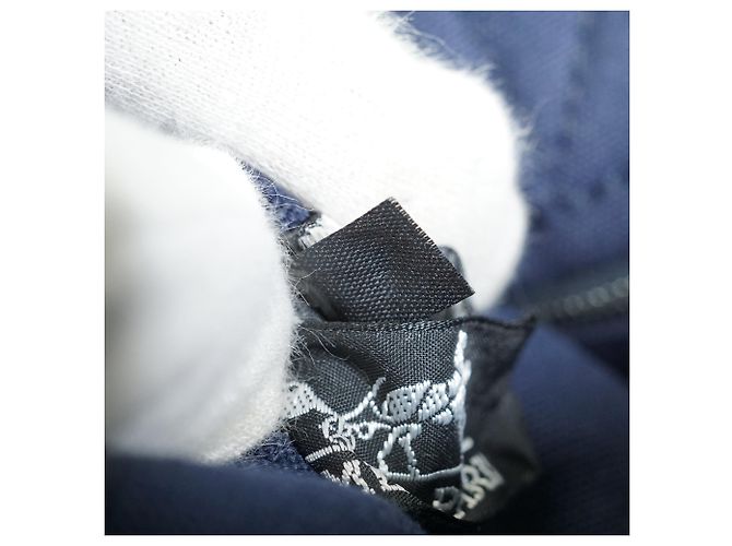 Hermès Fourre-Tout PM Marine Grün Oliv Baumwolle Leder Olivgrün Marineblau - Ansicht 14