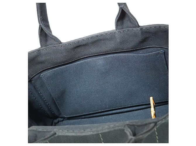 Prada Canapa Tote Mini Black Cotton Leather - view 10