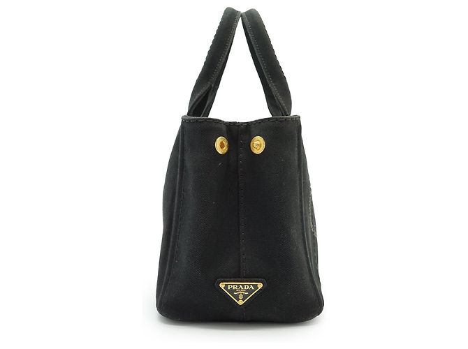 Prada Canapa Tote Mini Nero - vista 4