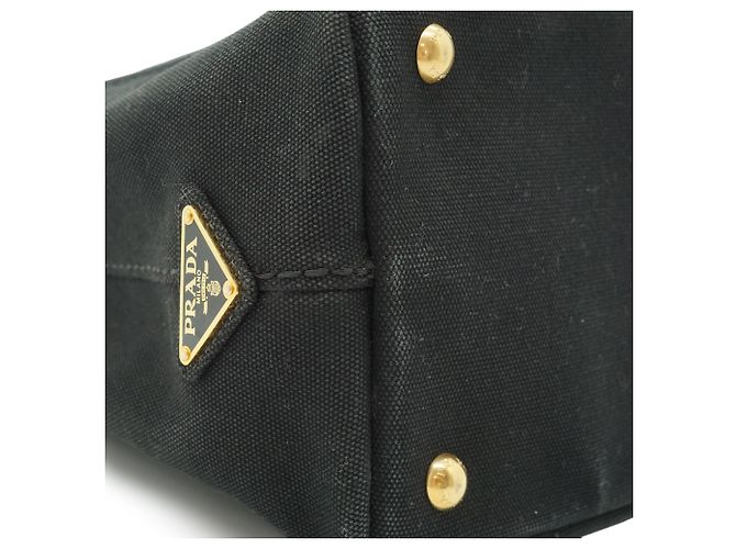 Prada Canapa Tote Mini Nero - vista 6
