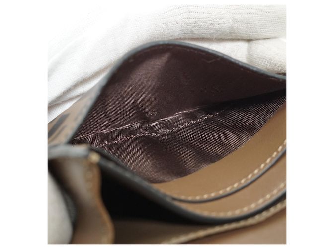 Fendi Zucca Compact Chain Wallet Brown - view 13