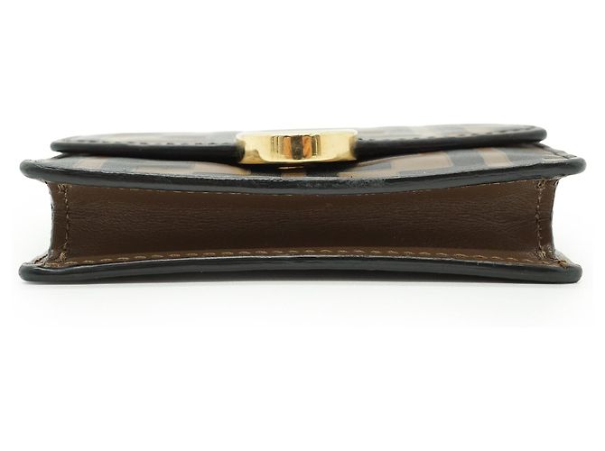 Fendi Zucca Compact Chain Wallet Brown - view 5