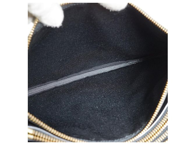 Céline Bolsa de Ombro Trio Large em pele de cordeiro Preto - vista 12
