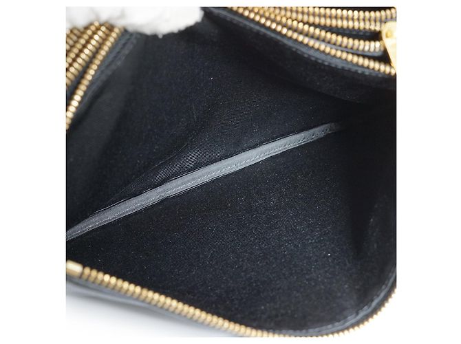 Céline Bolsa de Ombro Trio Large em pele de cordeiro Preto - vista 14