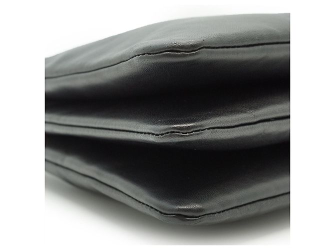 Céline Bolsa de Ombro Trio Large em pele de cordeiro Preto - vista 7