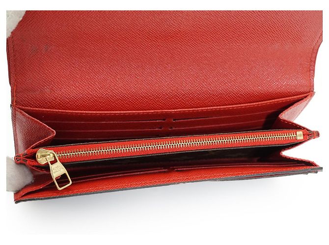 Louis Vuitton Monogram Portefeuille Sarah Retiro Cherry Red Long Wallet Braun Rot - Ansicht 11