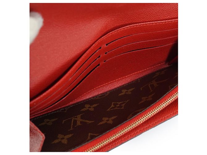 Louis Vuitton Monogram Portefeuille Sarah Retiro Cherry Red Long Wallet Braun Rot - Ansicht 12