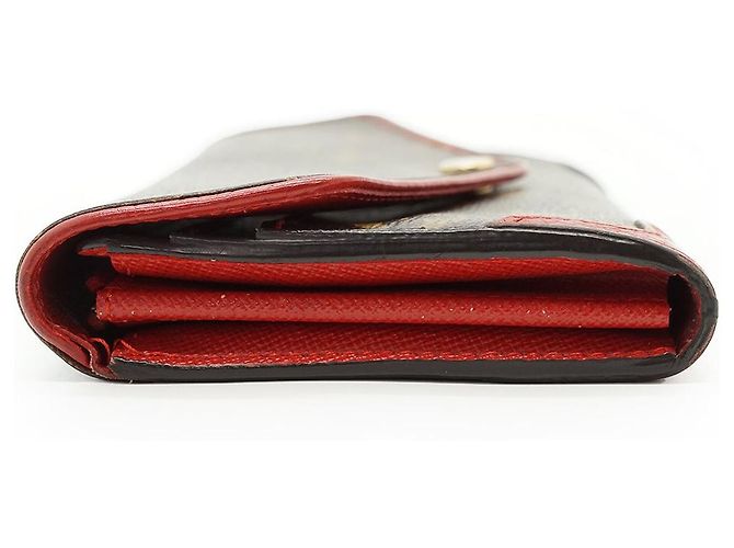 Louis Vuitton Monogram Portefeuille Sarah Retiro Cherry Red Long Wallet Braun Rot - Ansicht 3
