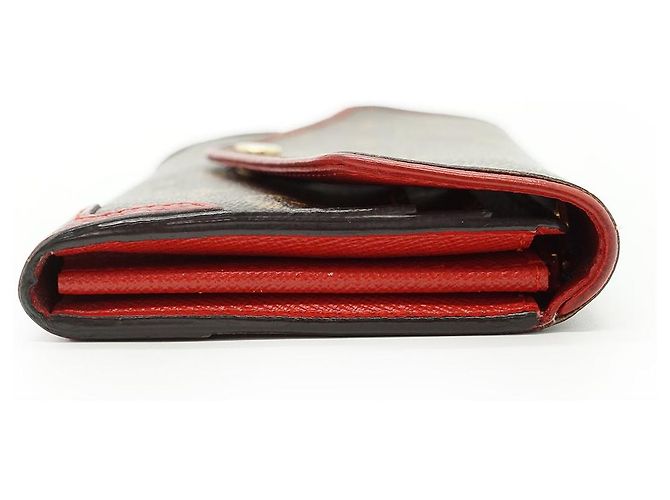 Louis Vuitton Monogram Portefeuille Sarah Retiro Cherry Red Long Wallet Braun Rot - Ansicht 4