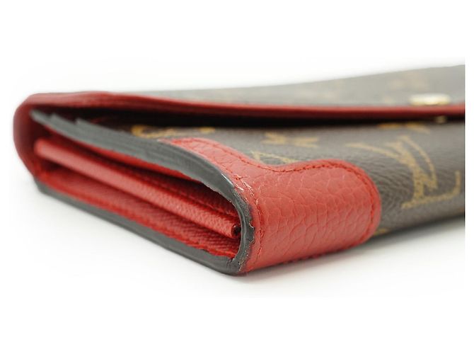 Louis Vuitton Monogram Portefeuille Sarah Retiro Cherry Red Long Wallet Braun Rot - Ansicht 6