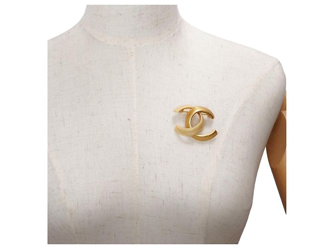 Chanel Spilla CC Gold tono avorio GP Beige D'oro - vista 14