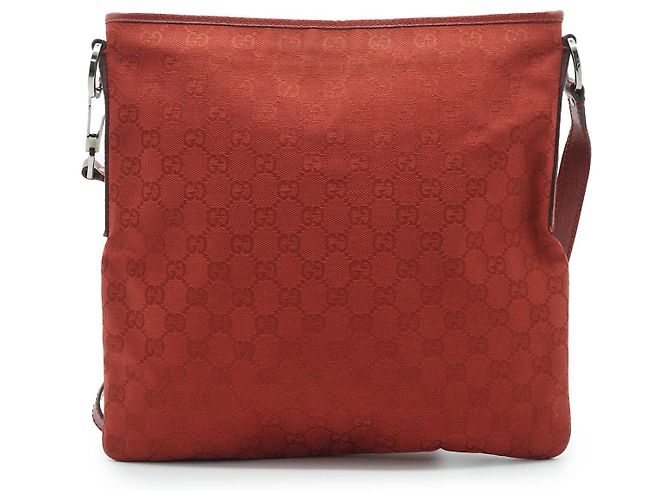 Gucci GG Canvas Quadratische Messenger-Tasche Rot - Ansicht 2