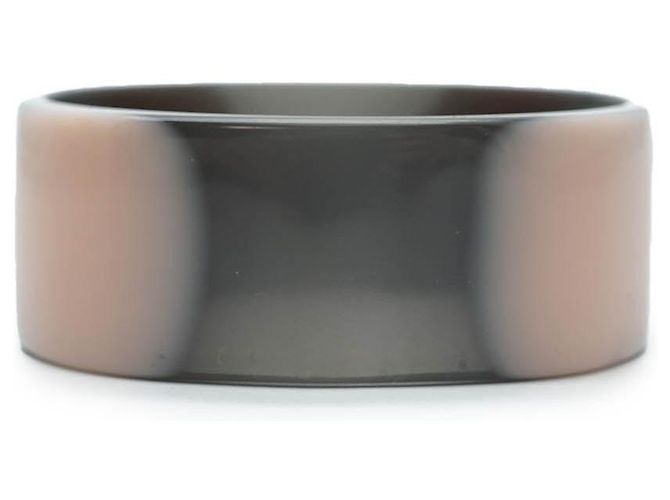 Chanel CC Logo Bicolor Bangle Bracelet Beige - view 5
