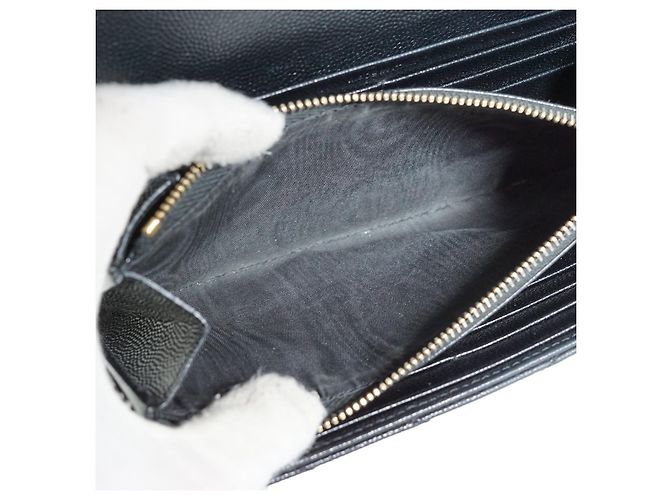 Yves Saint Laurent Cartera larga YSL Cassandra Matelassé Negro - vista 11