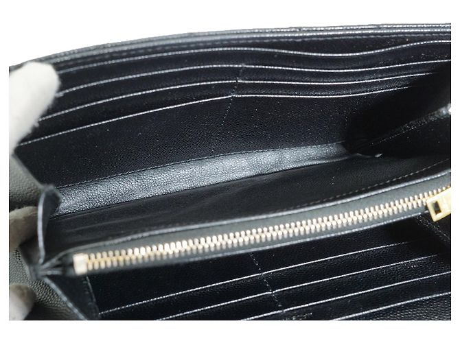 Yves Saint Laurent Cartera larga YSL Cassandra Matelassé Negro - vista 12