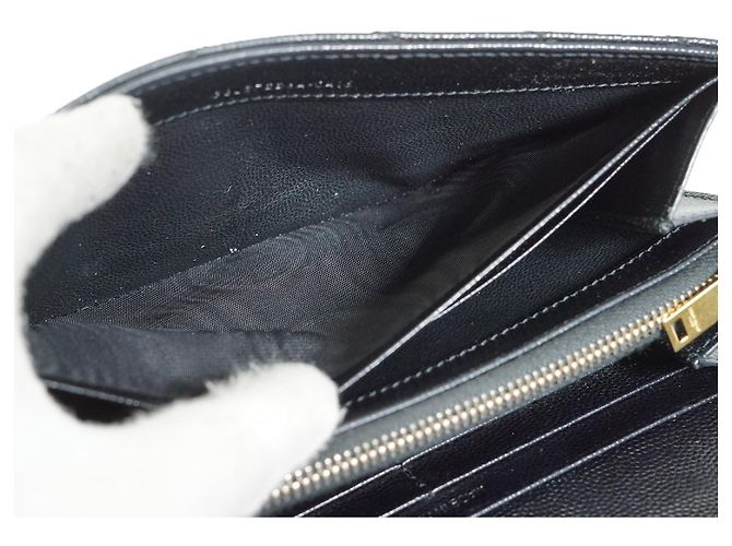 Yves Saint Laurent Cartera larga YSL Cassandra Matelassé Negro - vista 13