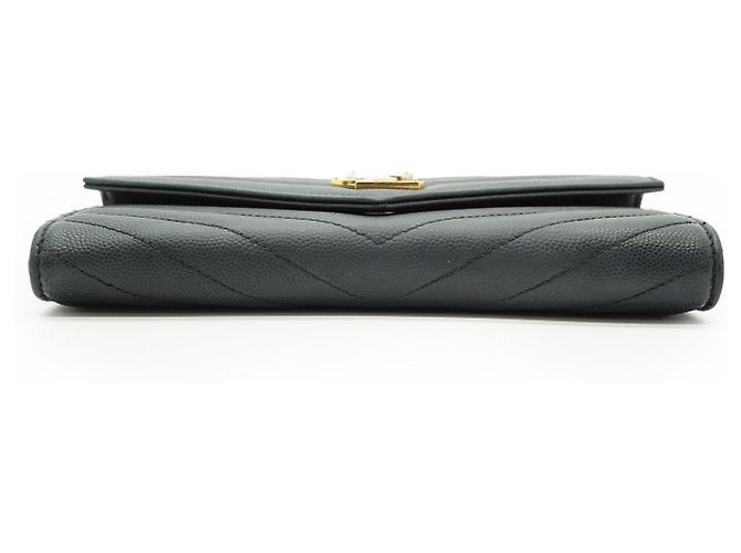 Yves Saint Laurent Cartera larga YSL Cassandra Matelassé Negro - vista 5
