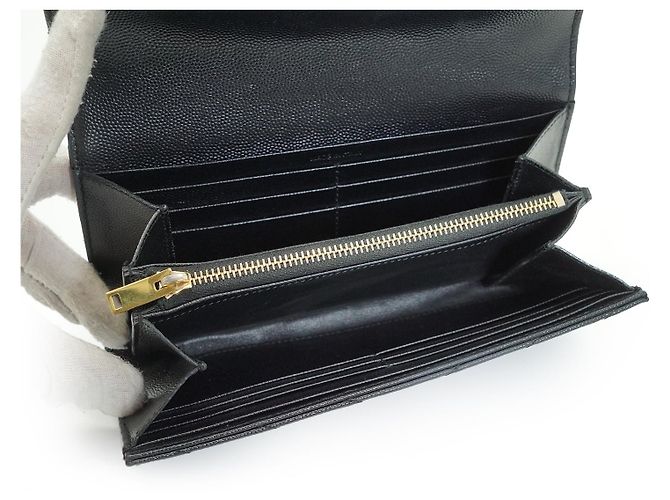 Yves Saint Laurent Cartera larga YSL Cassandra Matelassé Negro - vista 9