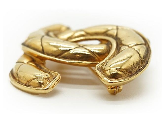 Chanel Broche CC Matelassé GP Dourado - vista 6