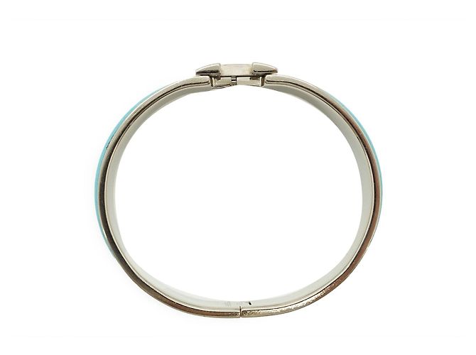 Hermès Brazalete Clic Clac H GM Plata Azul - vista 10