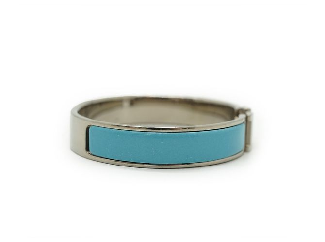 Hermès Brazalete Clic Clac H GM Plata Azul - vista 5