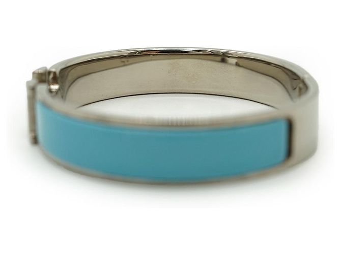 Hermès Brazalete Clic Clac H GM Plata Azul - vista 7