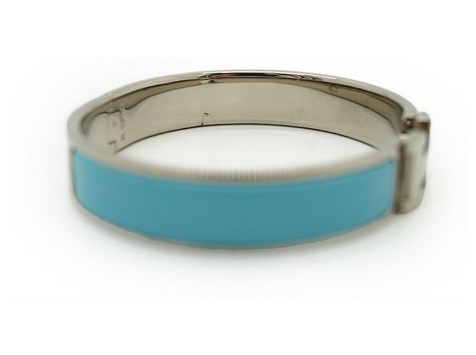 Hermès Brazalete Clic Clac H GM Plata Azul - vista 9
