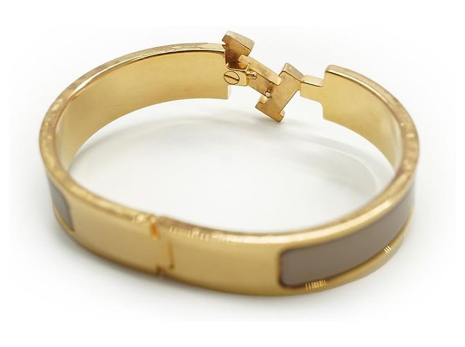 Hermès Clic Clac H Bracelet Marron Glace PM - vue 16