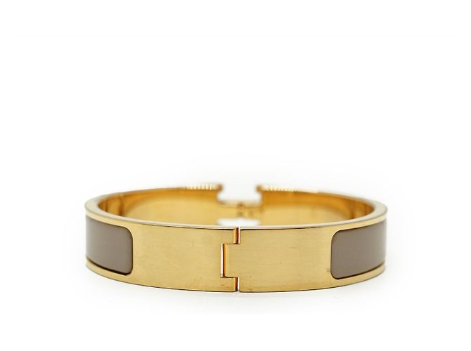 Hermès Clic Clac H Bracelet Marron Glace PM Golden Grau - Ansicht 4