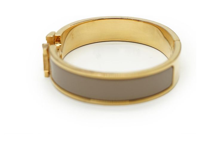 Hermès Clic Clac H Bracelet Marron Glace PM Golden Grau - Ansicht 7