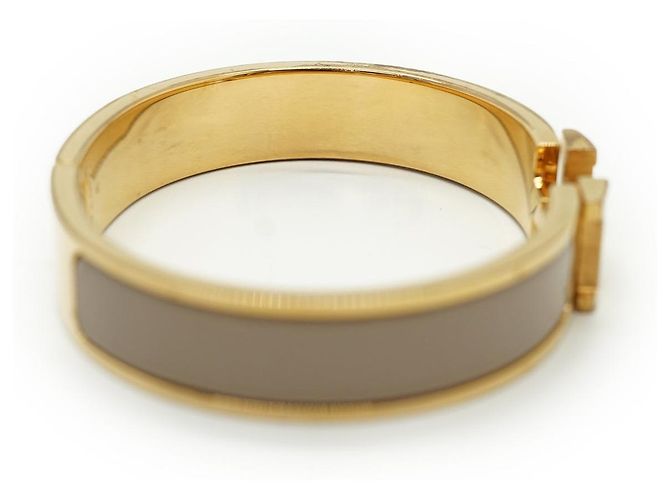 Hermès Clic Clac H Bracelet Marron Glace PM Golden Grau - Ansicht 9